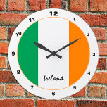 Horloge Ronde Irish Flag & Ireland trendy fashion /design<br><div class="desc">WALL CLOCK: Ireland & Irish Flag fashion design - love my country,  travel,  holiday,  country patriots / sports fans</div>