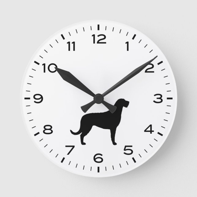 Horloge Ronde Irish Wolfhound Dog (Recto)