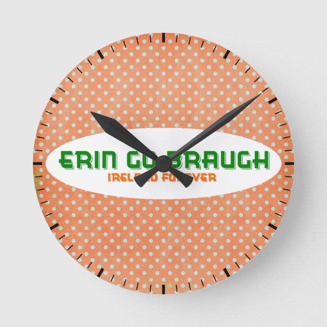 Horloge Ronde Irlande Pour toujours Pois (Recto)