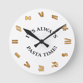 Horloge Ronde "It's Always Pasta Time" Wall Clock