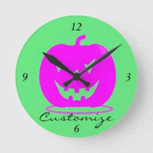 Horloge Ronde Jack rose olantern Halloween Thunder_Cove