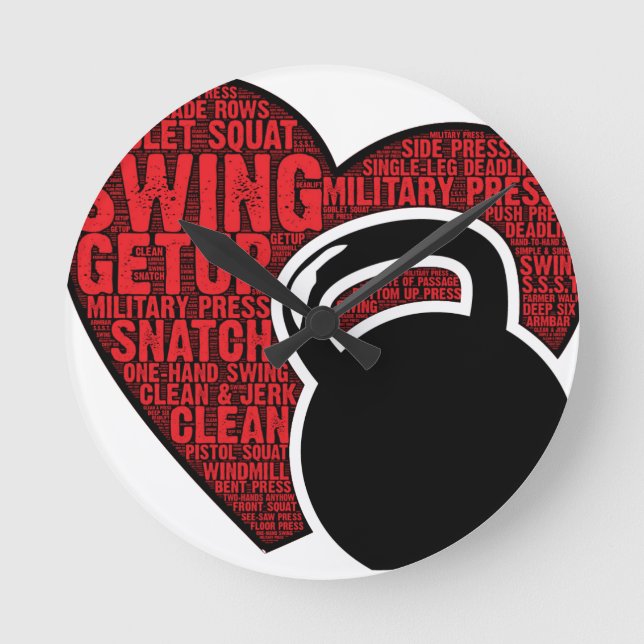 HORLOGE RONDE J'ADORE LA CONCEPTION DE KETTLEBELL (Recto)