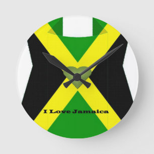 Horloge Ronde J'adore le décor en forme de cœur aux couleurs du