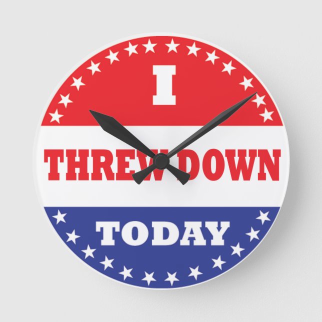 Horloge Ronde J'Ai Jeté Aujourd'Hui (Recto)