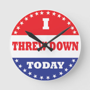 Horloge Ronde J'Ai Jeté Aujourd'Hui