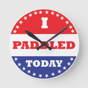 Horloge Ronde J'Ai Pagayé Aujourd'Hui
