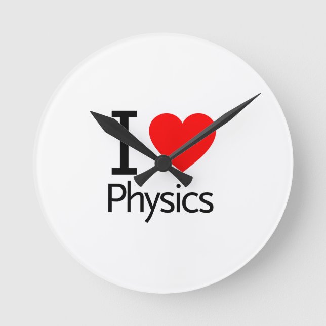 Horloge Ronde J'aime la physique (Recto)
