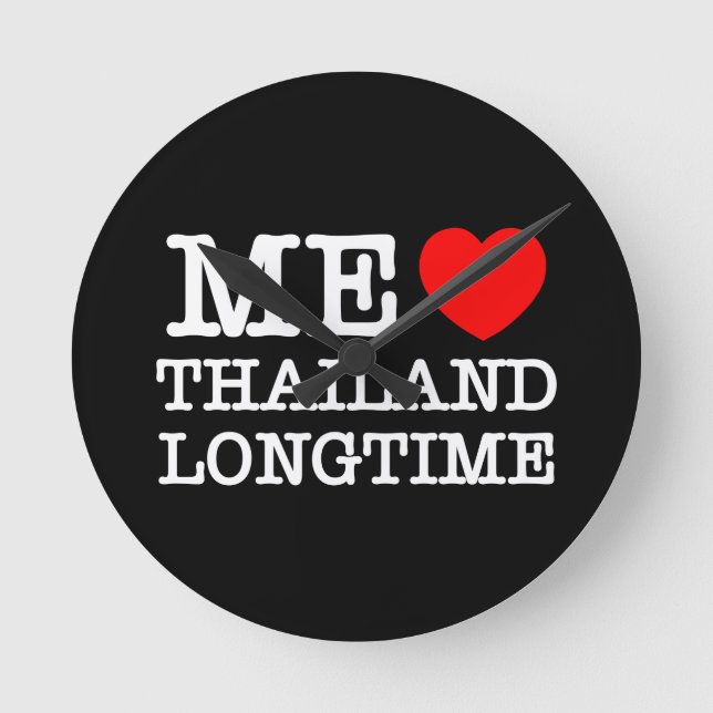 HORLOGE RONDE J'AIME LA THAÏLANDE LONGTEMPS (Recto)