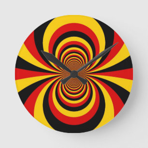 Horloge Ronde J'aime les couleurs du drapeau national d'Allemagn