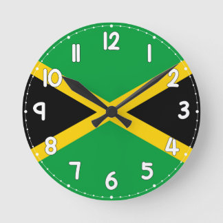 Horloge Ronde Jamaica Flag Wall Clock - flag of jamaica