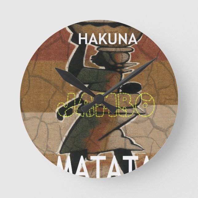 Horloge Ronde Jambo Habari Hakuna Matata. (Recto)