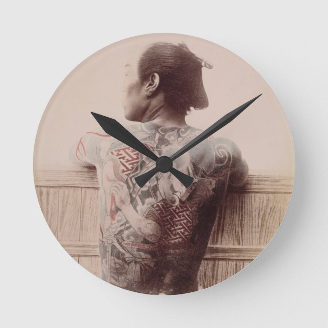 Horloge Ronde Japanese Bridegroom's Tattoos, c.1880 (photo) (Recto)