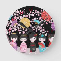 Japonais Kokeshi Dolls Noir