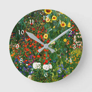 Horloge Ronde Jardin agricole avec tournesols, célèbre peinture