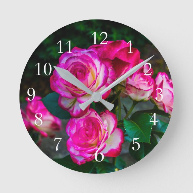 Horloge Ronde Jardin rose (Recto)