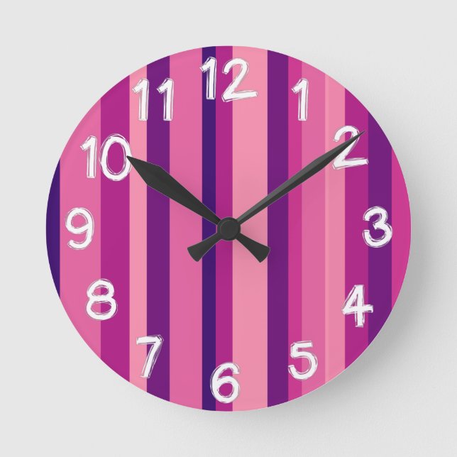 Horloge Ronde Jardin Violet  (Recto)
