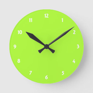 Horloge Ronde Jaune vert