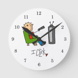 Horloge Ronde Je clique Accro à la télé