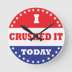 Horloge Ronde Je L'Ai Écrasé Aujourd'Hui