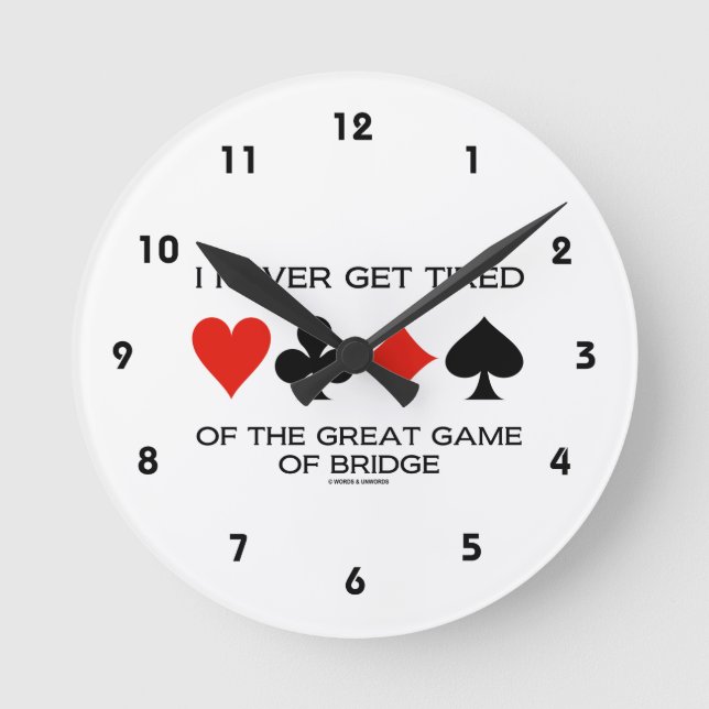 Horloge Ronde Je Ne Me Fatigue Jamais Du Grand Jeu Du Pont (Recto)