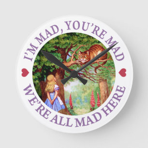 Horloge Ronde Je suis Mad, vous êtes Mad, nous sommes tous Mad i