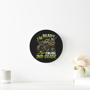 Horloge Ronde Je suis prêt à écraser le camion monstre de 2e ann