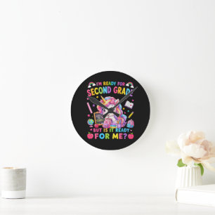 Horloge Ronde Je suis prêt pour la licorne de deuxième année Pre