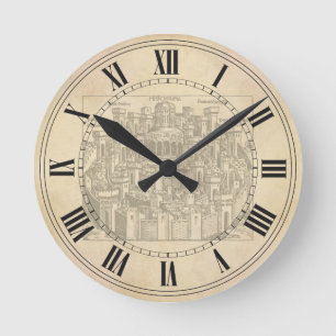 Horloge Ronde Jérusalem, Medieval Woodcut