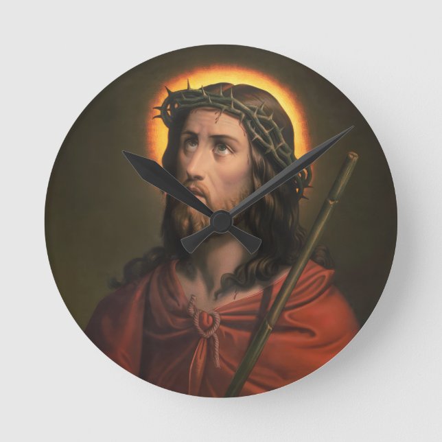 Horloge Ronde Jésus-Christ avec la Couronne d'épines (Recto)