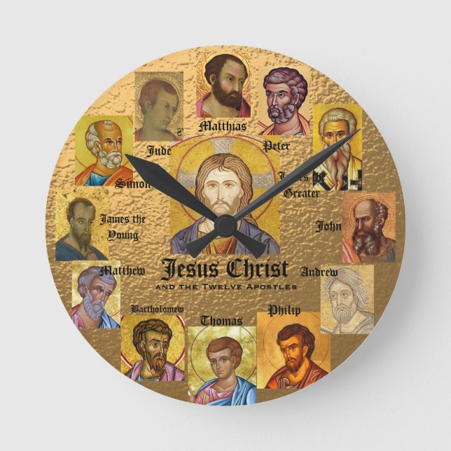 Horloge Ronde Jésus et l'horloge des 12 Apôtres (Recto)