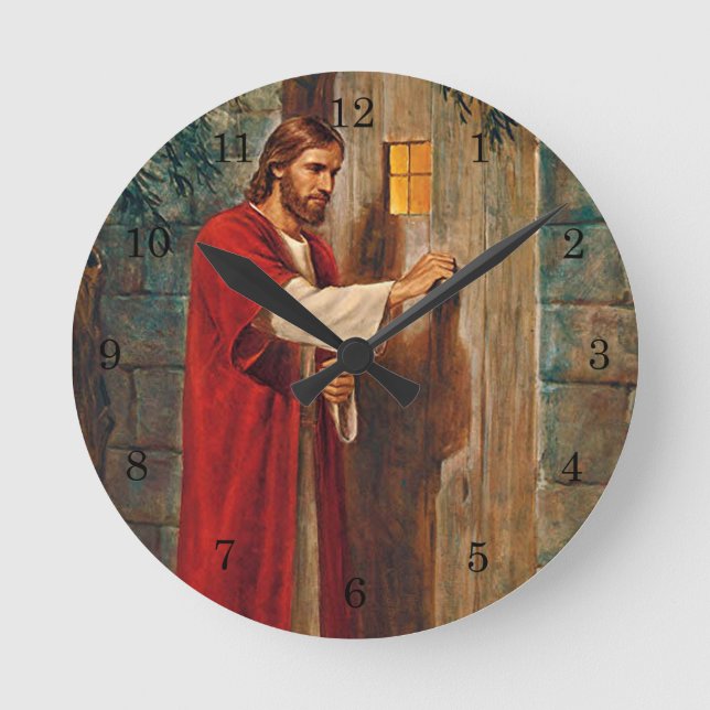Horloge Ronde Jésus frappe à la porte (Recto)