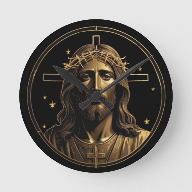 Horloge Ronde Jésus Gold 1 (Recto)