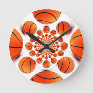 Horloge Ronde Jeu de basket-ball des champions : Court Vision Ka