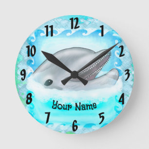 Horloge Ronde Jeu de dauphin
