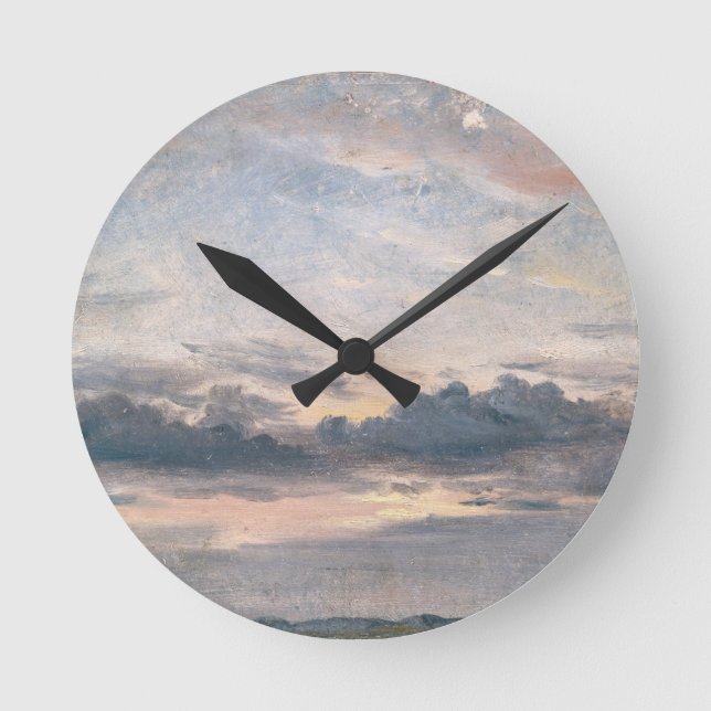 Horloge Ronde John Constable | une étude de nuage, coucher du (Recto)