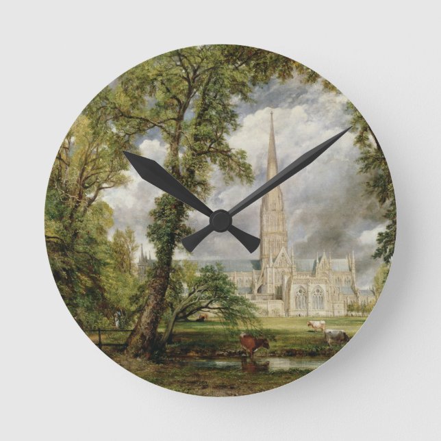 Horloge Ronde John Constable | Vue de la cathédrale de Salisbury (Recto)