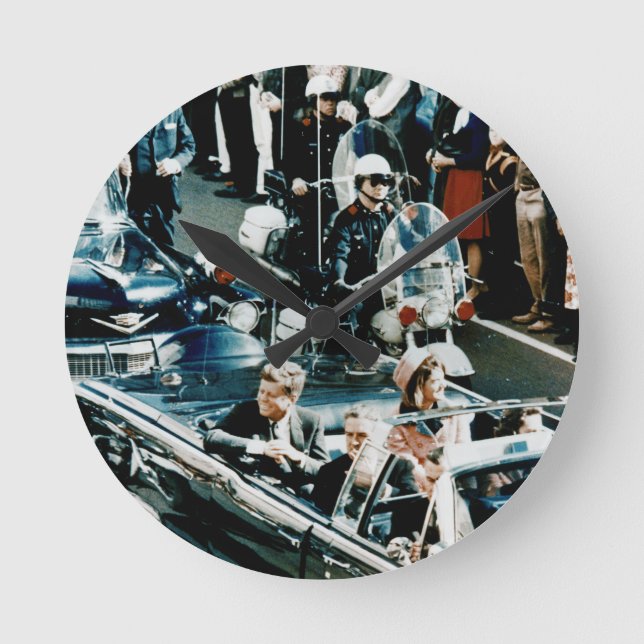 Horloge Ronde John F Kennedy et Jackie dans les Dallas Motorcade (Recto)