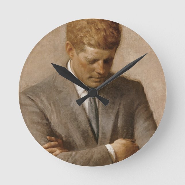 Horloge Ronde John F Kennedy Portrait officiel (Recto)