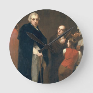 Horloge Ronde John Flaxman (1755-1826) modelant son buste de