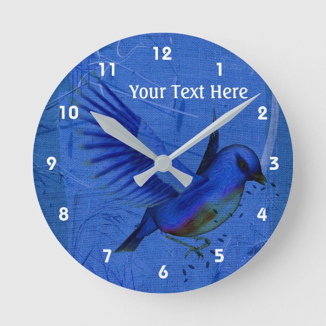 Horloge Ronde Joli Bluebird Animal Art (Recto)