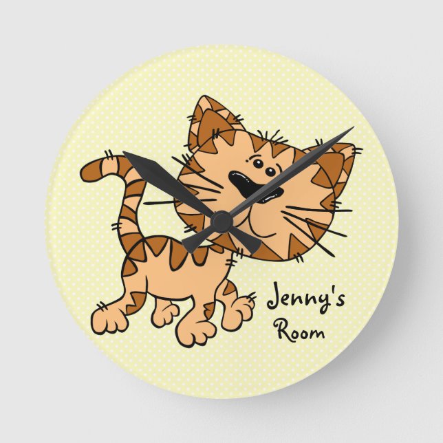 Horloge Ronde Joli chat Kitty Cartoon (Recto)
