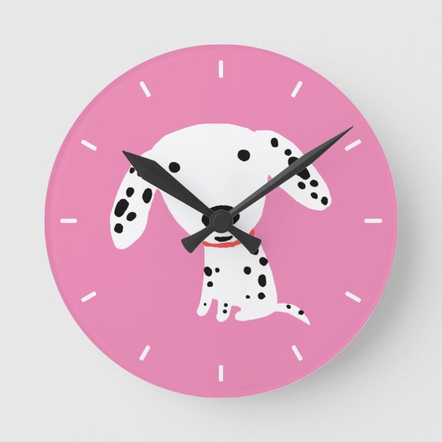 Horloge Ronde Joli chiot dalmate adorable Baby Design animal (Recto)