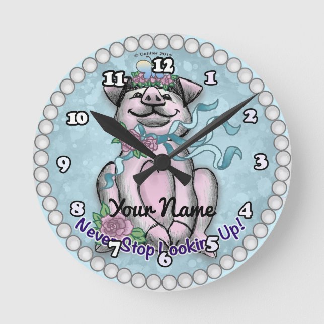 Horloge Ronde Joli Cochon   (Recto)