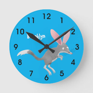 Horloge Ronde Joli dessin animé de bilby australien Round Clock