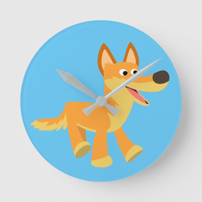 Horloge Ronde Joli Dingo Caricature (Recto)