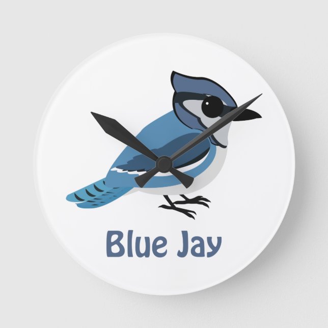 Horloge Ronde Joli Jay bleu (Recto)