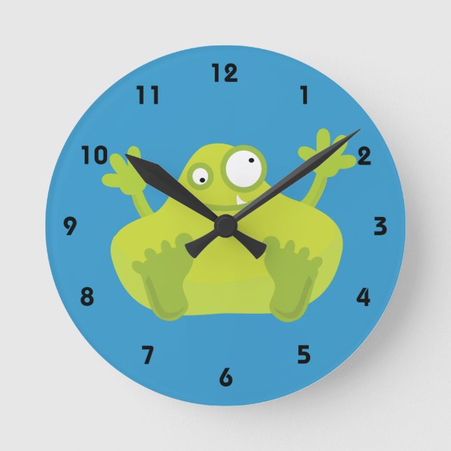 Horloge Ronde Joli monstre vert (Recto)