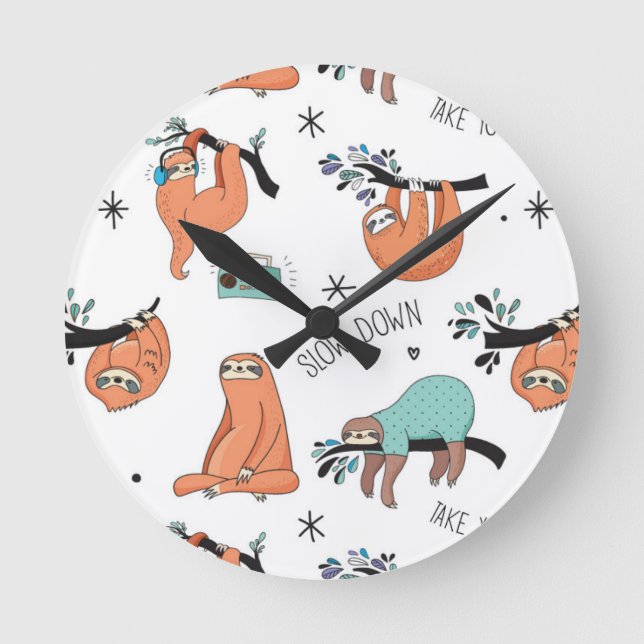 Horloge Ronde Joli Motif de fentes (Recto)