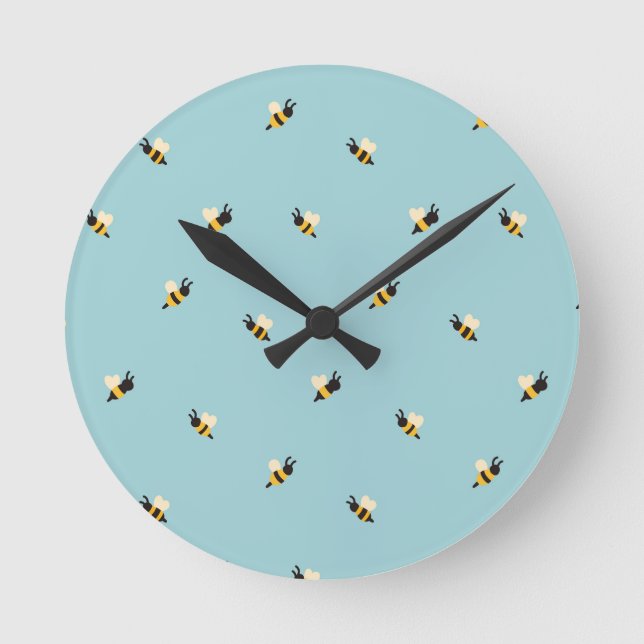 Horloge Ronde  jolies abeilles (Recto)