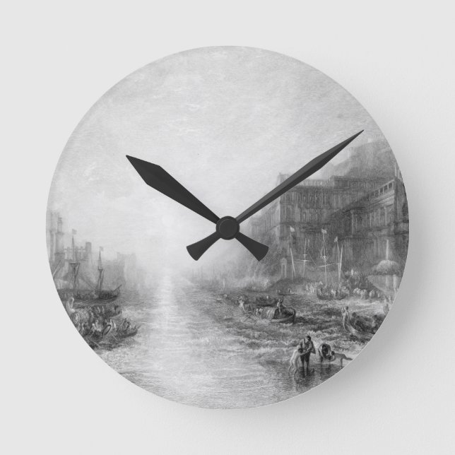 Horloge Ronde Joseph Mallord William Turner | L'embarquement de (Recto)